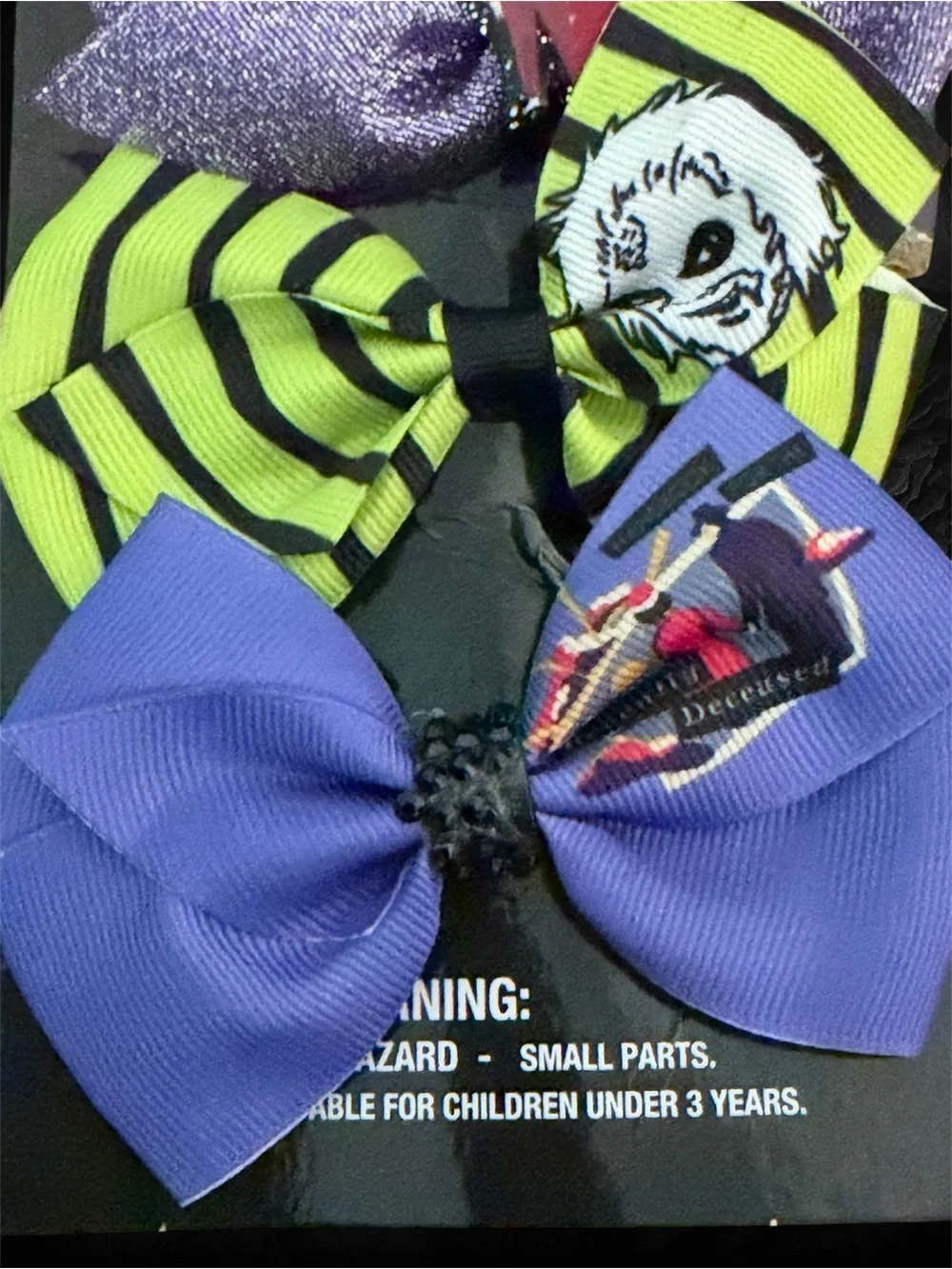 Beetlejuice Hair Bows Set